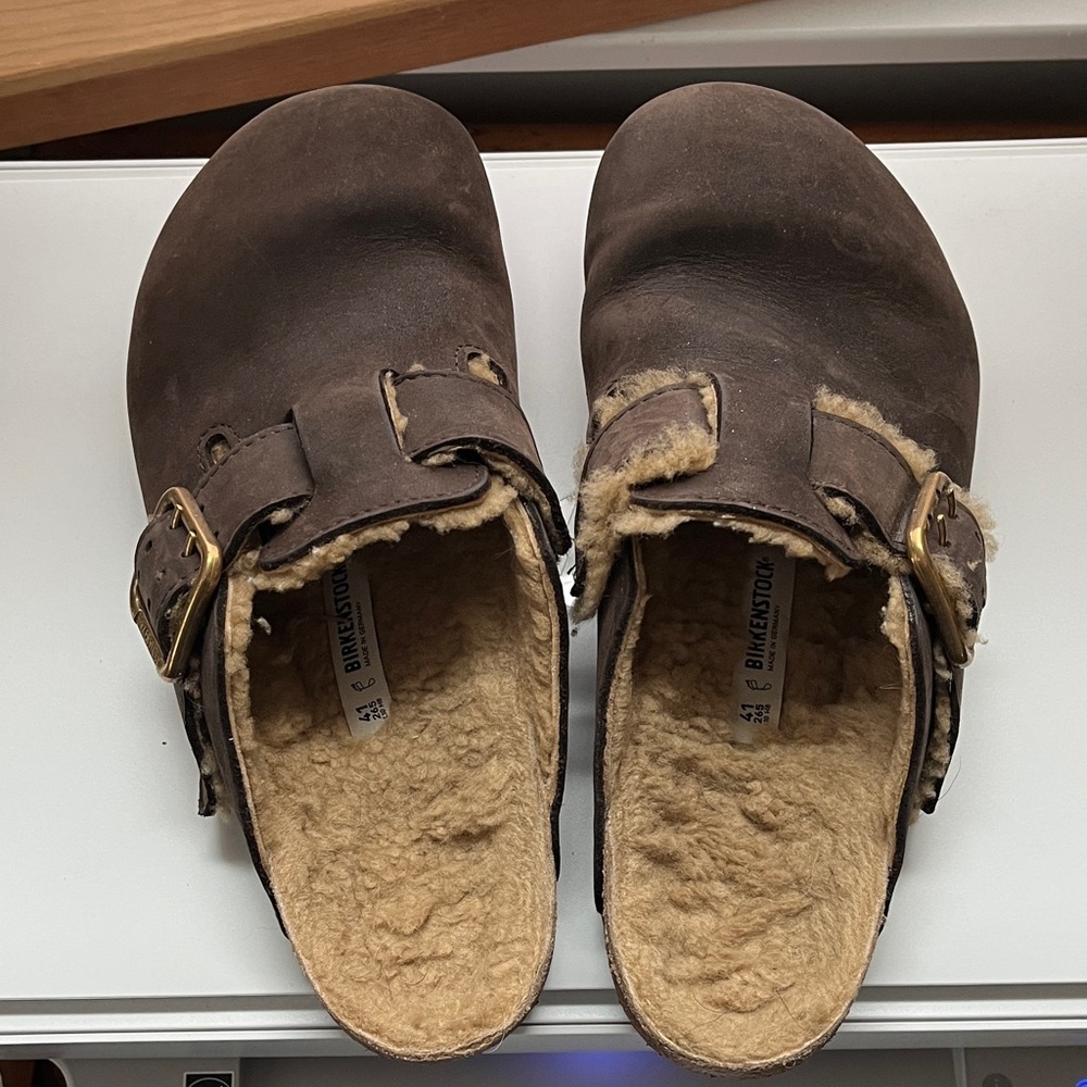 Birkenstock Boston Bold Shearling Loafers (unisex 41)